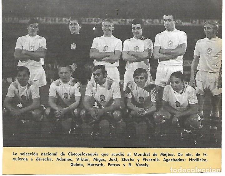 Sammelleidenschaft Sport: SELECCI&Oacute;N DE F&Uacute;TBOL DE CHECOESLOVAQUIA: Recorte de un equipo de 1970