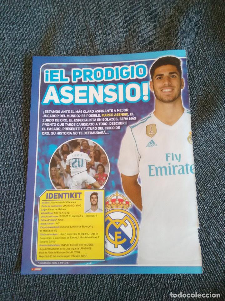 Sammelleidenschaft Sport: TIPO P&Oacute;STER ASENSIO REAL MADRID + REPORTAJE 1 P&Aacute;G LOS + JUGONES REVISTA ADURIZ, NACHO, DENIS SU&Aacute;REZ