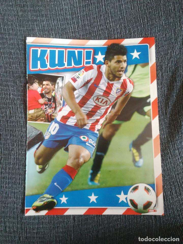 Collectionnisme sportif: KUN AG&Uuml;ERO ATL&Eacute;TICO DE MADRID TIPO P&Oacute;STER 1 P&Aacute;G + REPORTAJE POSIBLES EQUIPOS FICHAJE REVISTA JUG&Oacute;N
