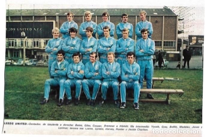 Collectionnisme sportif: LEEDS UNITED ( INGLATERRA ): Gran recorte del hist&oacute;rico equipo de DON REVIE. 1971