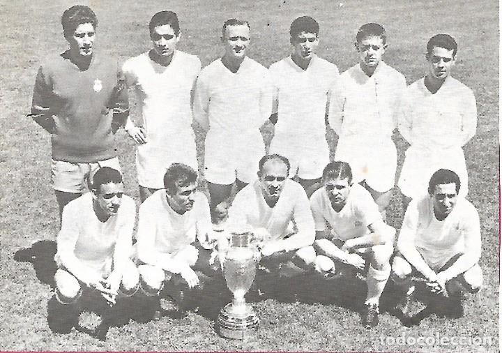 Collectionnisme sportif: REAL MADRID: Recorte del equipo Campe&oacute;n de la Copa de Europa en 1960
