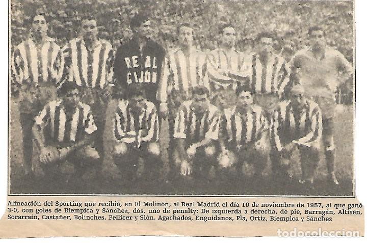 Collectionnisme sportif: REAL SPORTING DE GIJ&Oacute;N: Recorte del equipo MATAGIGANTES, temporada 57-58