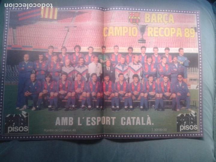 Coleccionismo deportivo: POSTER BAR&Ccedil;A RECOPA 1988-89 - Foto 1