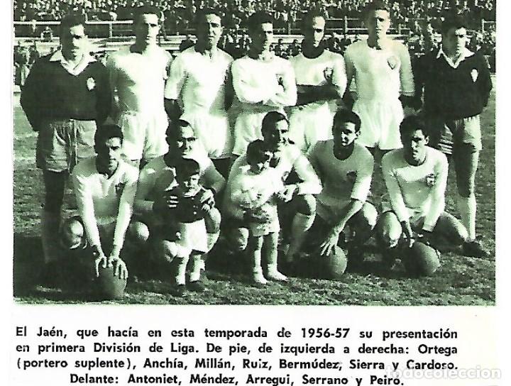 Collectionnisme sportif: REAL JA&Eacute;N: Recorte de un equipo de la temporada 56-57