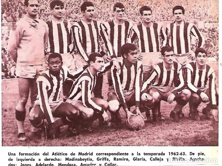 Collectionnisme sportif: ATL&Eacute;TICO DE MADRID: Recorte de un equipo de la temporada 62-63