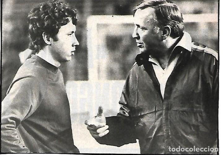 Sammelleidenschaft Sport: SELECCI&Oacute;N ESPA&Ntilde;OLA DE F&Uacute;TBOL: Recorte de RUBIO con J. E. SANTAMAR&Iacute;A. 1980