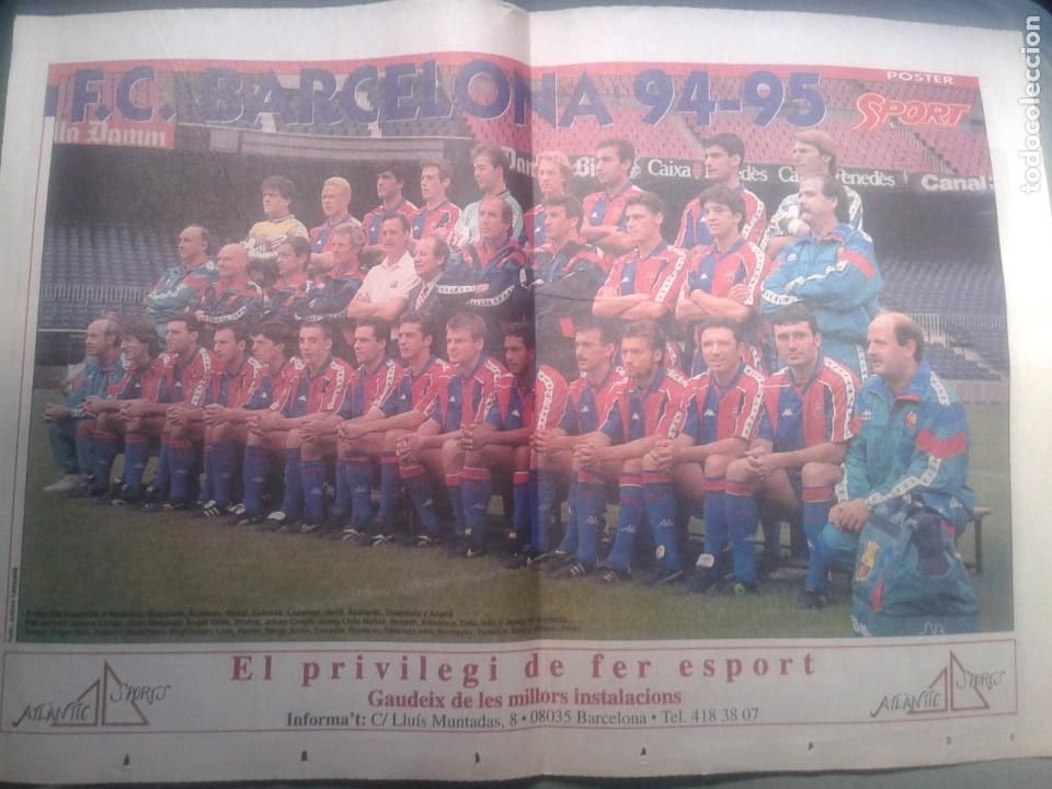Coleccionismo deportivo: POSTER BAR&Ccedil;A 1994-95 - Foto 1