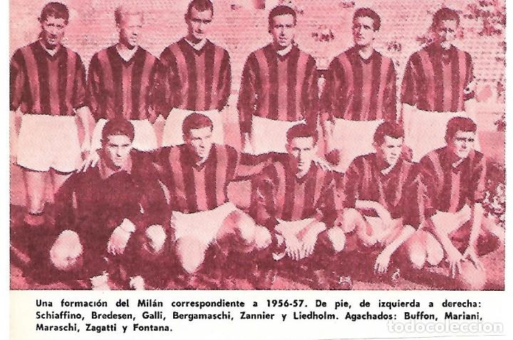 Sammelleidenschaft Sport: AC. MILAN: Recorte de un equipo de la temporada 56-57