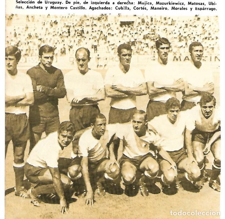 Sammelleidenschaft Sport: SELECCI&Oacute;N DE F&Uacute;TBOL DE URUGUAY: Recorte de un equipo de los primeros a&ntilde;os 70