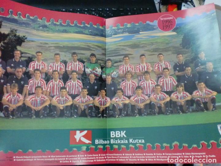 Coleccionismo deportivo: EL ATHLETIC CUMPLE 100 A&Ntilde;OS 1898-1998 POSTER TEMPORADAS 1997-1998 EN COLOR CON LOS DATOS
