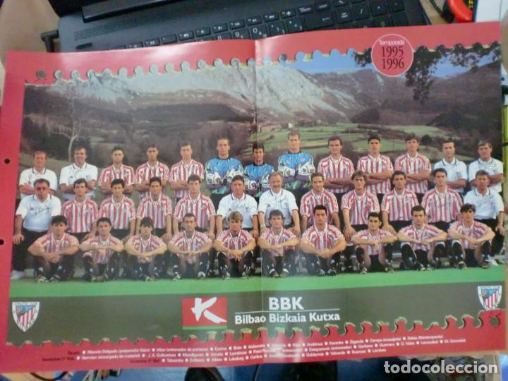Coleccionismo deportivo: EL ATHLETIC CUMPLE 100 A&Ntilde;OS 1898-1998 POSTER EN COLOR TEMPORADAS 1995-1996 CON LOS DATOS
