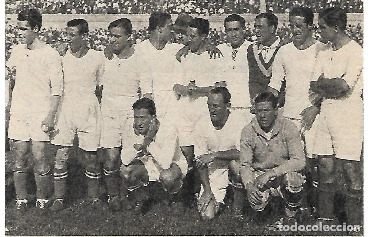Collectionnisme sportif: REAL MADRID: Recorte de un equipo de 1930
