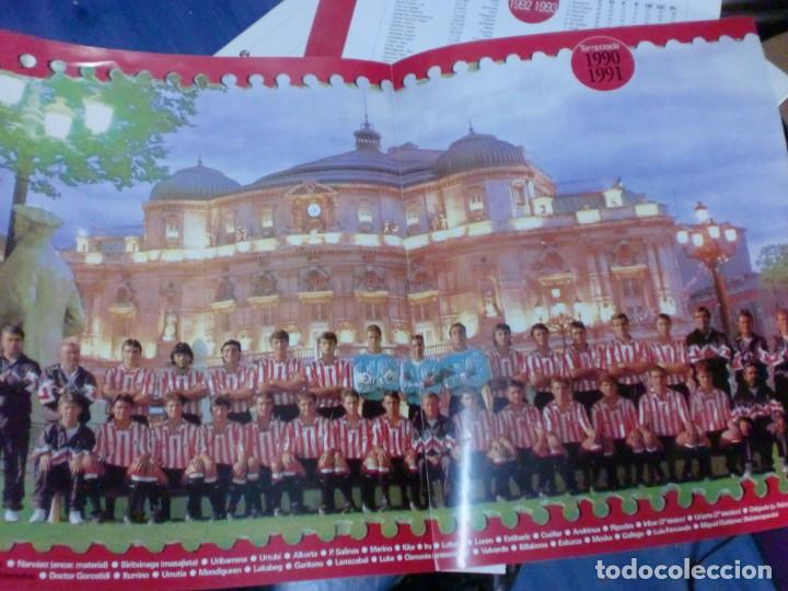 Coleccionismo deportivo: EL ATHLETIC CUMPLE 100 A&Ntilde;OS 1898-1998 POSTER EN COLOR CON LOS DATOS TEMPORADA DE 1990/1991