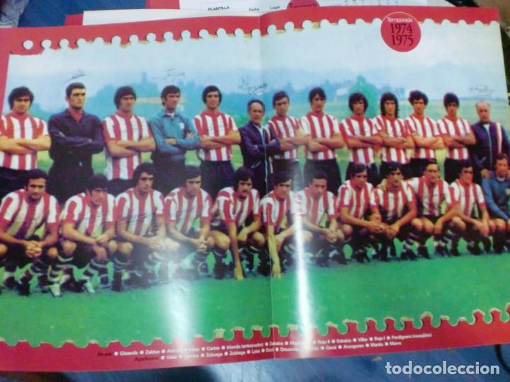 Collectionnisme sportif: EL ATHLETIC CUMPLE 100 A&Ntilde;OS 1898-1998 POSTER EN COLOR CON LOS DATOS TEMPORADA 1974/1975