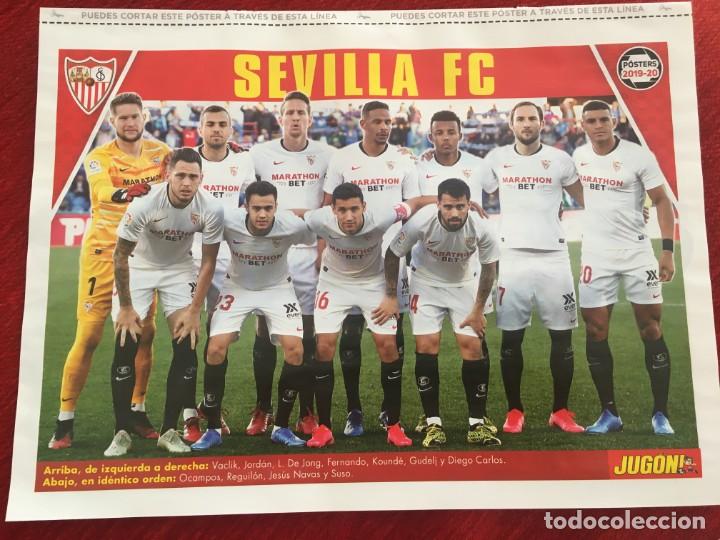 Collectionnisme sportif: CARTEL POSTER ONCE ALINEACION SEVILLA FC 2019 2020 REVISTA JUGON POR DETRAS CARRASCO ATLETICO MADRID