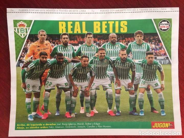 Collectionnisme sportif: CARTEL POSTER ONCE ALINEACION REAL BETIS POR DETRAS CAMARASA ALAVES REVISTA JUGON 2019 2020