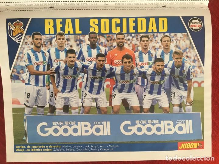 Collectionnisme sportif: CARTEL POSTER ONCE ALINEACION REAL SOCIEDAD POR DETRAS SUSO SEVILLA REVISTA JUGON 2019 2020