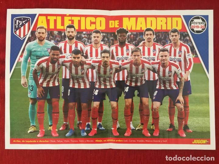 Coleccionismo deportivo: CARTEL POSTER ONCE ALINEACION ATLETICO MADRID SERGIO RAMOS REAL MADRID REVISTA JUGON 2019 2020