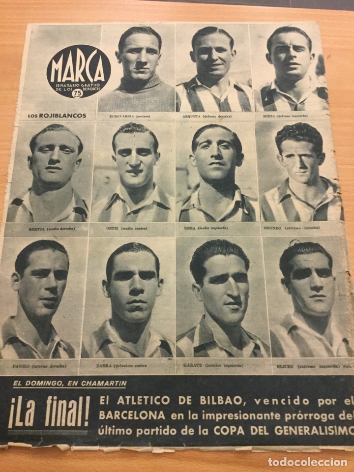 Sammelleidenschaft Sport: ATHLETIC CLUB de BILBAO 1942 - PORTADA ORIGINAL MARCA-