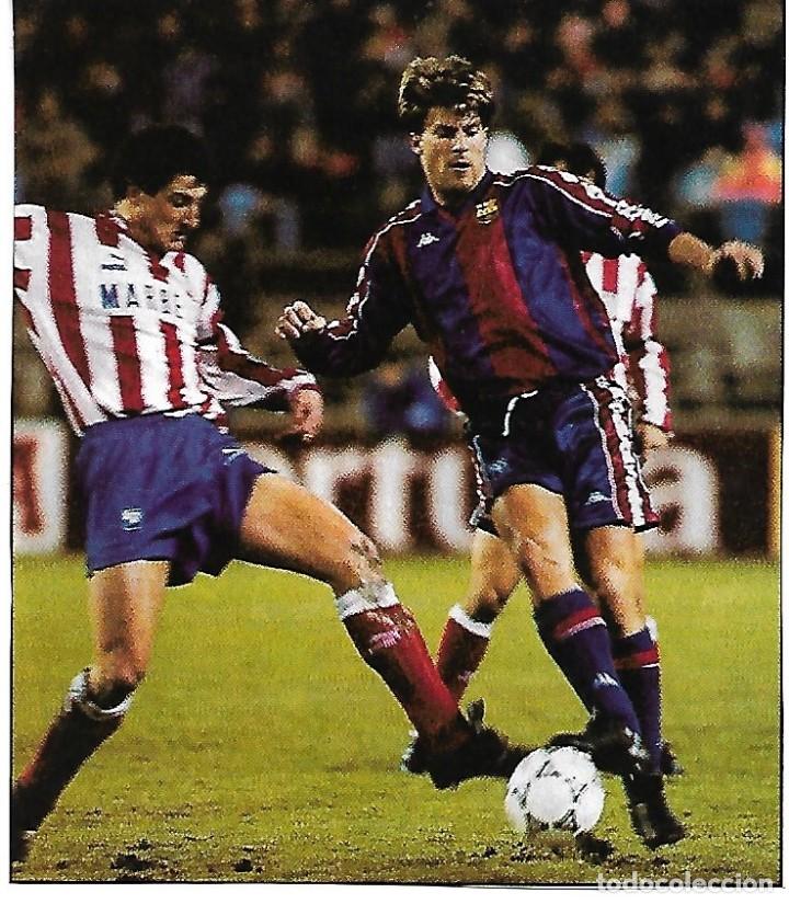 Collezionismo sportivo: BAR&Ccedil;A: Recorte de LAUDRUP en pugna con Vizca&iacute;no
