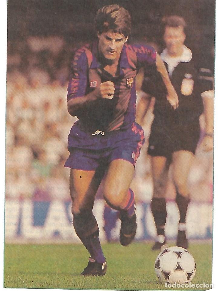 Coleccionismo deportivo: BAR&Ccedil;A: Recorte de LAUDRUP esprintando - Foto 1