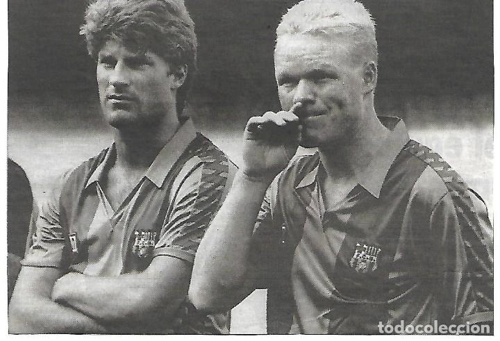 Coleccionismo deportivo: BAR&Ccedil;A: Gran recorte de LAUDRUP y KOEMAN - Foto 1