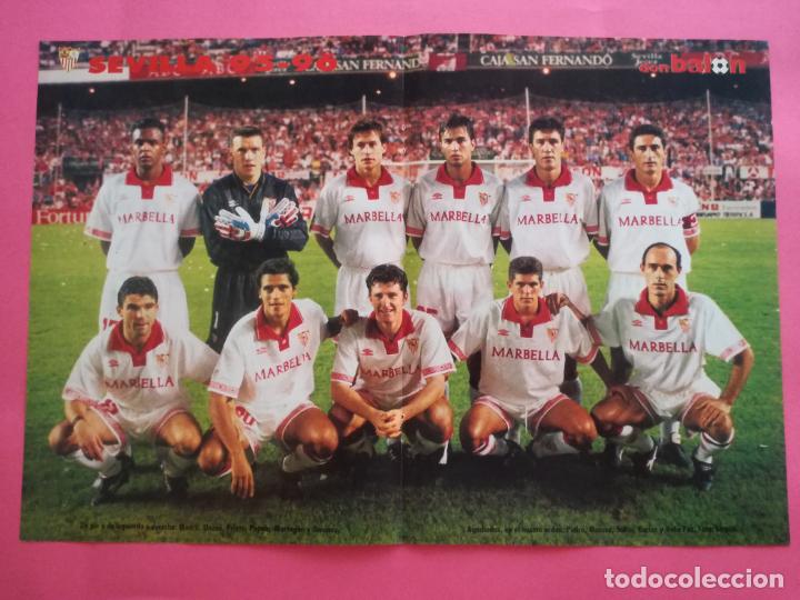 Collezionismo sportivo: POSTER FC SEVILLA 95/96 - REVISTA DON BALON ALINEACION TEMPORADA 1995/1996 FUTBOL