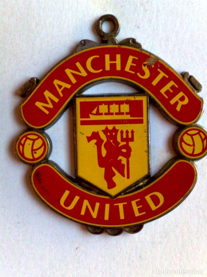 Collezionismo sportivo: PLACA METALICA,CLUB DE FUTBOL MANCHESTER UNITED (4,5cm. x 4,5cm.)