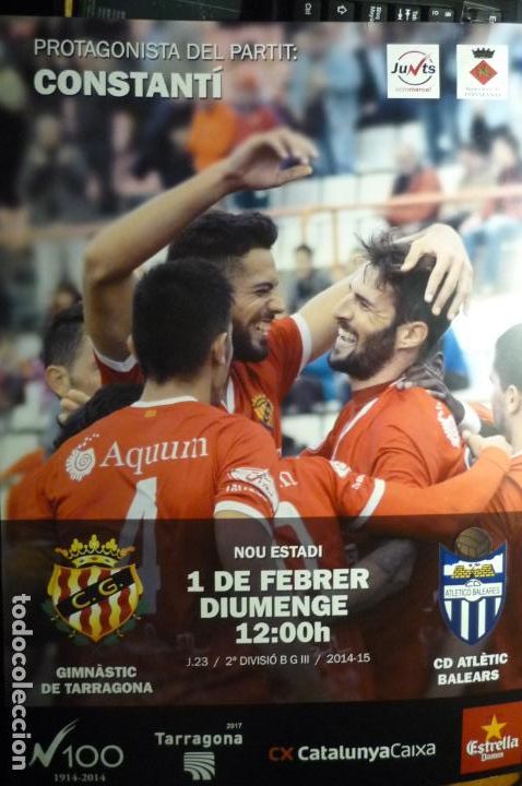 Collectionnisme sportif: cartel futbol 2 div, b nastic tarragona.-at.baleares