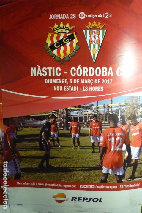 Collectionnisme sportif: cartel futbol partido nastic tarragona-cordoba liga 123
