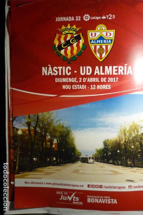 Sammelleidenschaft Sport: cartel futbol partido nastic tarragona-almeria liga 123