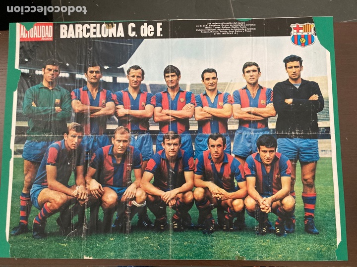 Collectionnisme sportif: POSTER BAR&Ccedil;A A&Ntilde;OS 70 REVISTA ACTUALIDAD ESPA&Ntilde;OLA (68 X 52 CM)- ATENCI&Oacute;N LEER DESCRIPCI&Oacute;N!!!