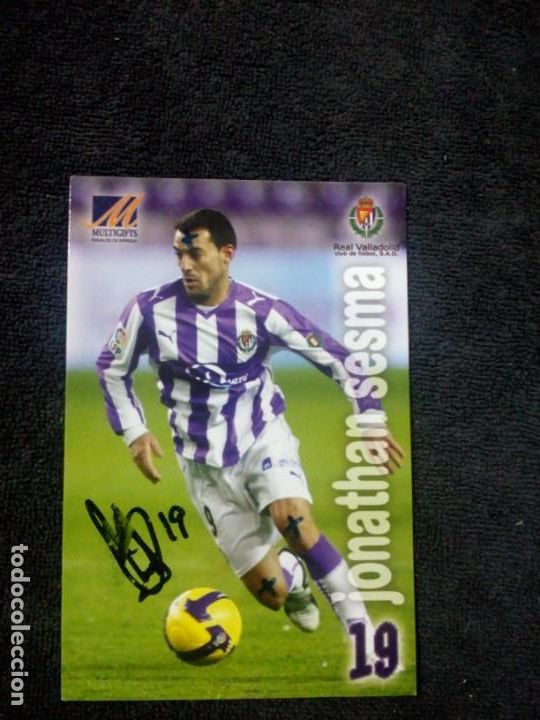 Collectionnisme sportif: Postal de Futbol De Jonathan Sesma REAL VALLADOLID !