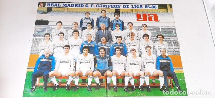 Collectionnisme sportif: ANTIGUO POSTER DEL REAL MADRID CAMPEON DE LIGA TEMPORADA 1985 - 86 DIARIO YA