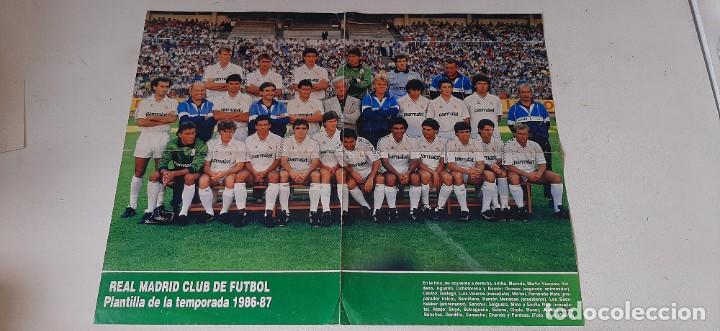 Collectionnisme sportif: ANTIGUO POSTER DEL REAL MADRID TEMPORADA 1986 - 87 QUINTA DEL BUITRE