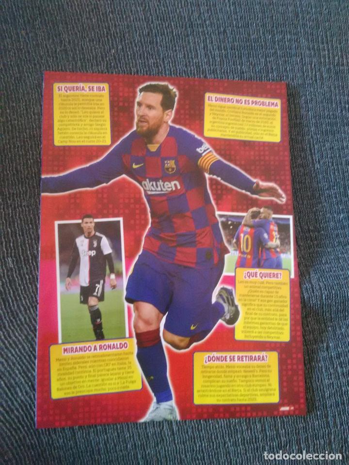 Collectionnisme sportif: LEO MESSI BARCELONA BAR&Ccedil;A Y JOAO F&Eacute;LIX ATL&Eacute;TICO DE MADRID DOBLE TIPO P&Oacute;STER 1 P&Aacute;G REVISTA JUG&Oacute;N