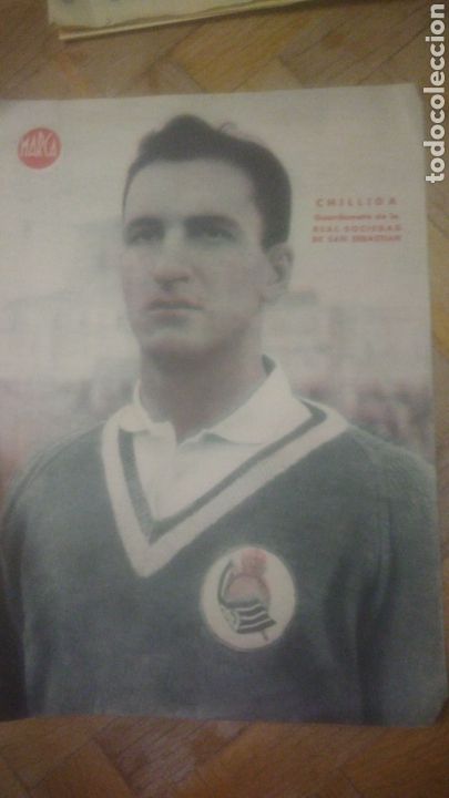 Collectionnisme sportif: REAL SOCIEDAD. ESCULTOR CHILLIDA COMO PORTERO DEL EQUIPO. PORTADA DEL.MARCA. VER FOTO