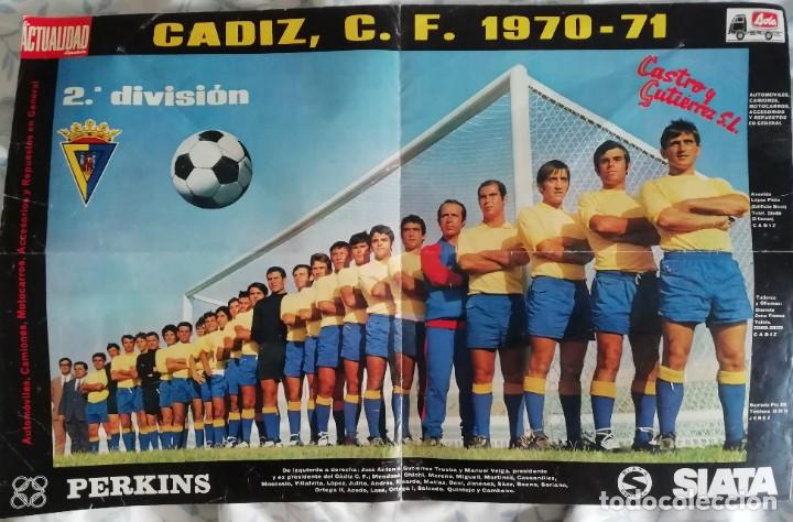 Sammelleidenschaft Sport: Poster cadiz c. f 1970-71 53x34 cms