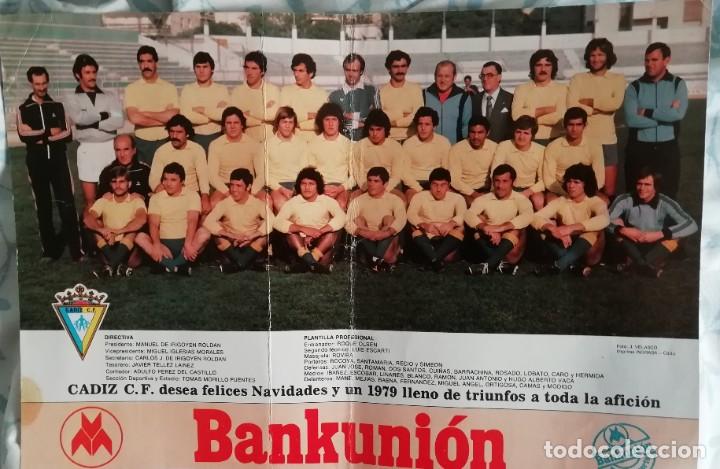 Coleccionismo deportivo: Poster cadiz c. f. 1979 34x24 cm