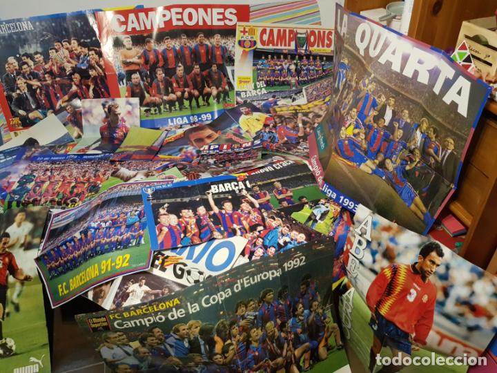 Coleccionismo deportivo: lote de mas de 30 posters del barsa diferentes a&ntilde;os y tama&ntilde;os ver fotos fc barcelona