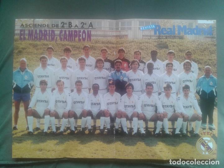 Coleccionismo deportivo: POSTER REAL MADRID CASTILLA 90-91 - Foto 1