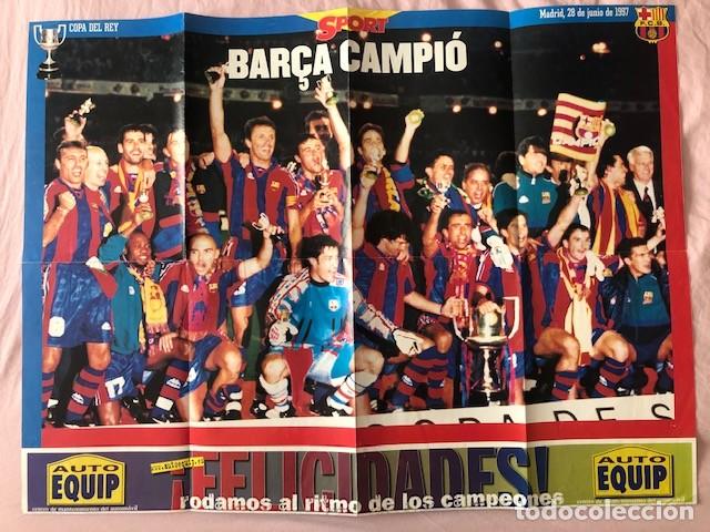Sammelleidenschaft Sport: POSTER FC BARCELONA COPA DEL REY MADRID DE 28 JUNIO 1997 SPORT