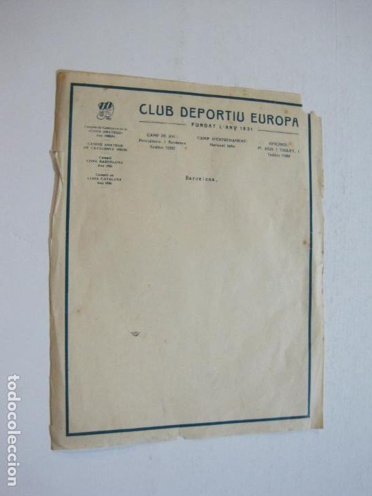 Collectionnisme sportif: C.D. EUROPA-CAMPIO COPA AMATEUR-COPA BARCELONA-LLIGA CATALANA-CARTELL FUTBOL-VER FOTOS-(V-22.113)