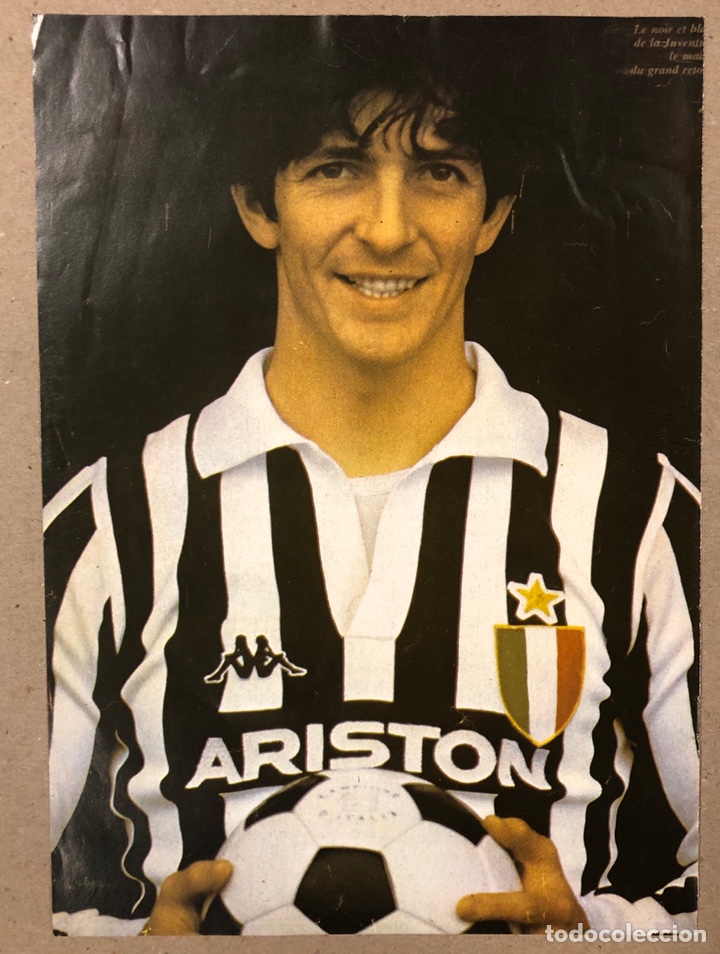 Sammelleidenschaft Sport: PAOLO ROSSI (JUVENTUS F.C). POSTER COLECCI&Oacute;N FAMOSOS DEL F&Uacute;TBOL. BIO AL DORSO.