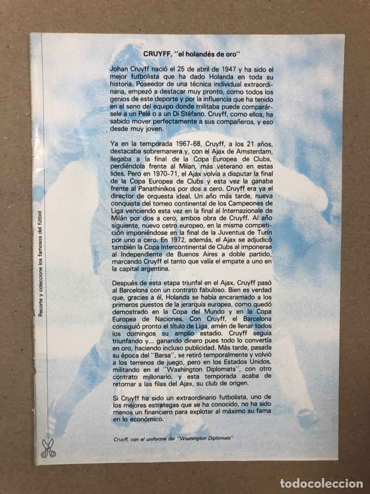 johan cruyff (washington diplomats). poster col - Buy Antique