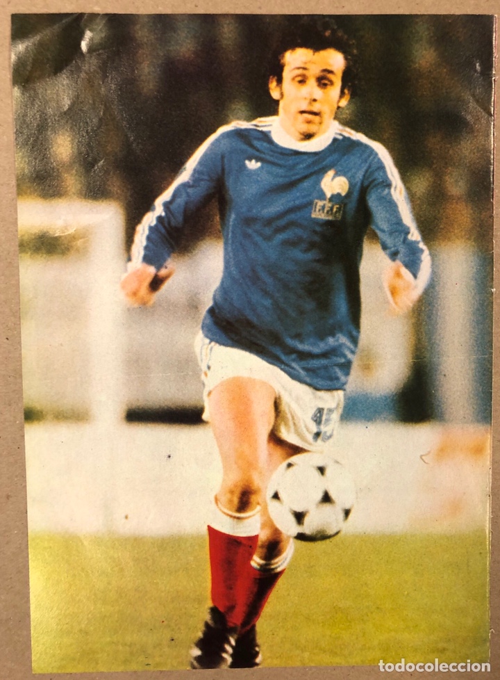 Collectionnisme sportif: MICHEL PLATINI (SELECCI&Oacute;N FRANCESA). POSTER COLECCI&Oacute;N FAMOSOS DEL F&Uacute;TBOL. BIO AL DORSO.