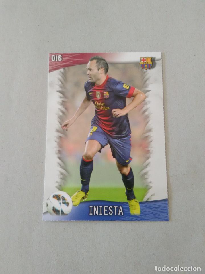 Sammelleidenschaft Sport: N&ordm; 16 INIESTA F.C. BARCELONA BAR&Ccedil;A CROMO TARJETA F&Uacute;TBOL FICHAS LIGA 2013-2014 MUNDICROMO 13-14