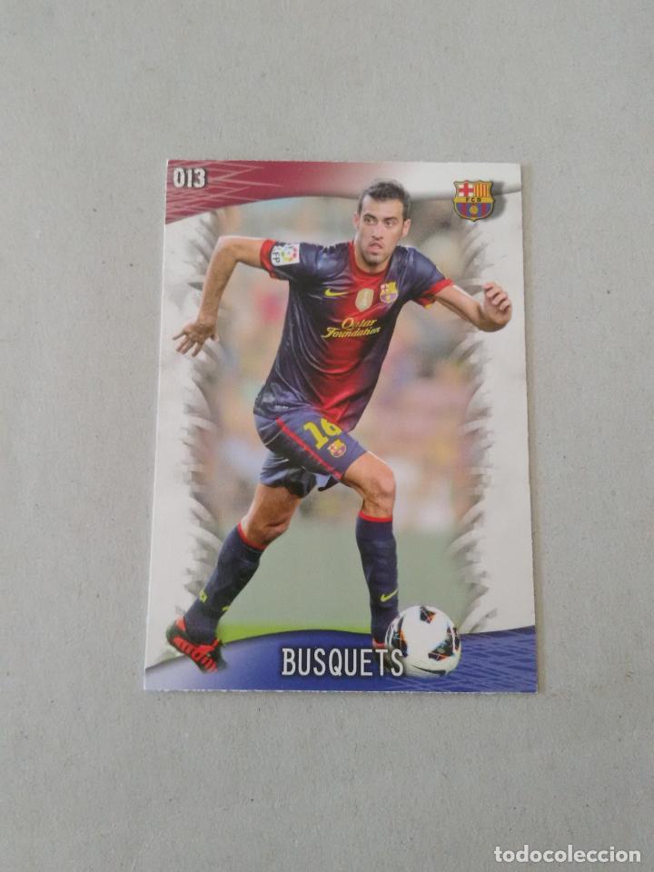 Sammelleidenschaft Sport: 13 SERGIO BUSQUETS F.C. BARCELONA BAR&Ccedil;A CROMO TARJETA F&Uacute;TBOL FICHAS LIGA 2013-2014 MUNDICROMO 13-14