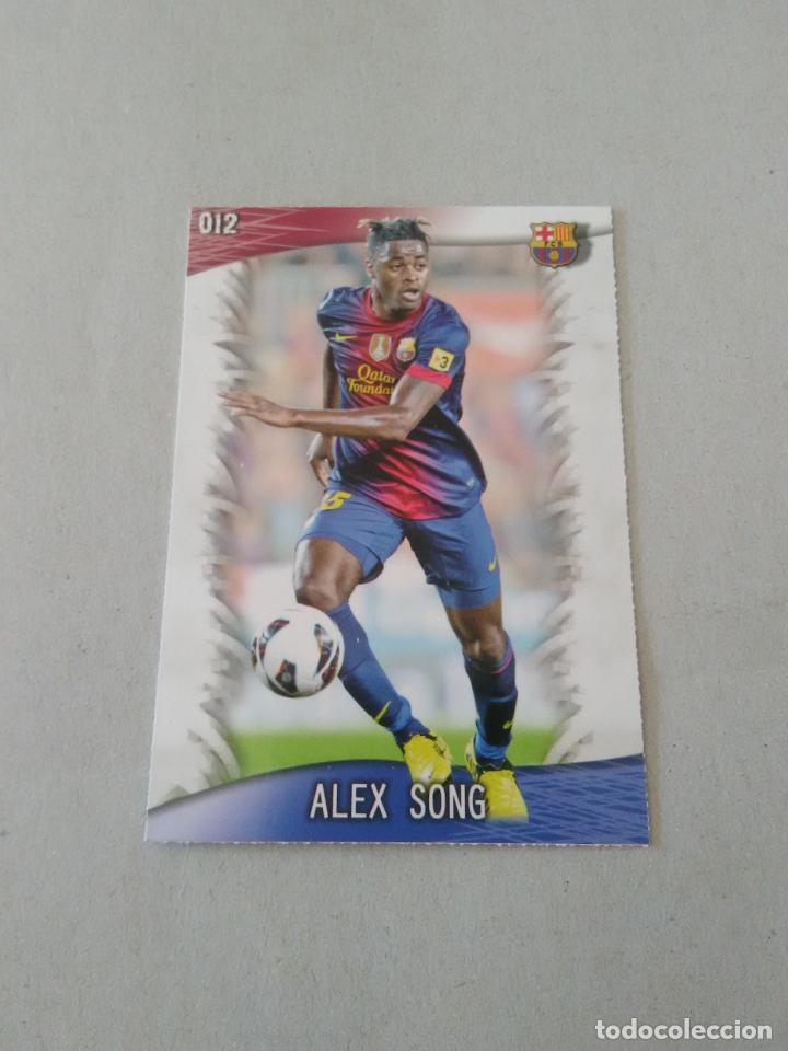 Sammelleidenschaft Sport: N&ordm; 12 ALEX SONG F.C. BARCELONA BAR&Ccedil;A CROMO TARJETA F&Uacute;TBOL FICHAS LIGA 2013-2014 MUNDICROMO 13-14