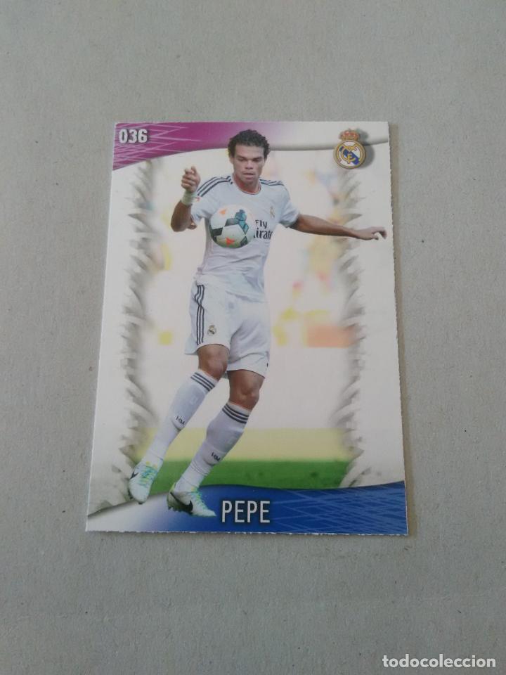 Sammelleidenschaft Sport: N&ordm; 36 PEPE REAL MADRID CROMO TARJETA F&Uacute;TBOL FICHAS LIGA 2013-2014 MUNDICROMO 13-14